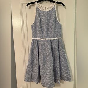 NWT Blue and White Stripe Eyelet Lilly Pulitzer dress